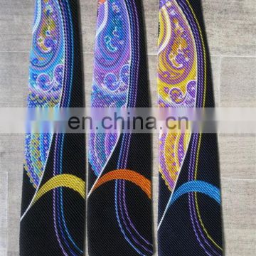 Good quality best selling big red paisley print necktie