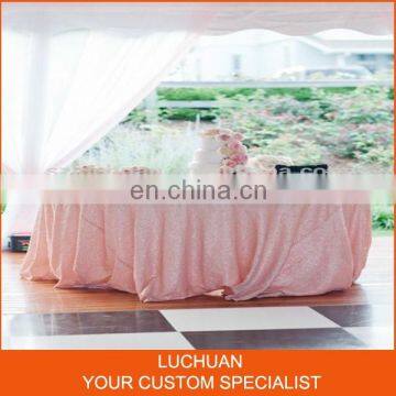 New Arrival Custom Made Fancy Pink Tablecloth