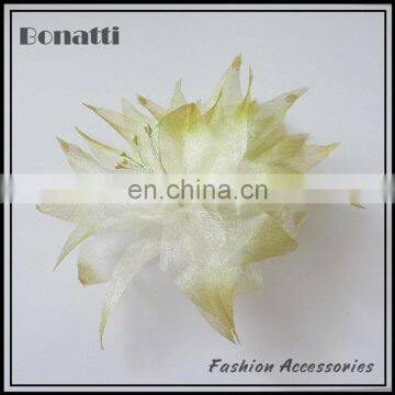 2014 Fashion small fabric brooch flower green fabric flower brooch