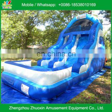 Infltable Blue Blow Up Water Slide For Park