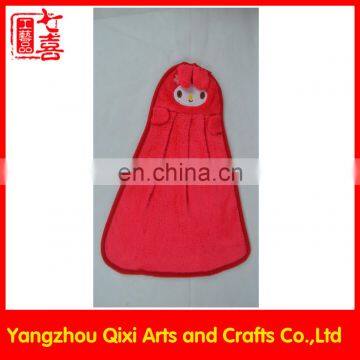 Kids cartoon towel cute custom hand towel red cotton face terry towel