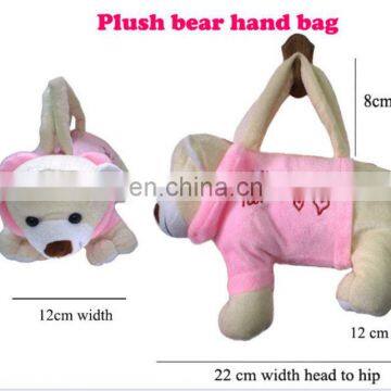 lovely teddy bear hand bag plush toy USA market