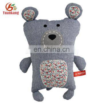 Plush lovable grey fabrics bear soft stuffed toy