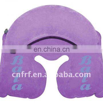 Inflatable U-shape pillow with high rest