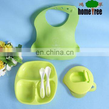 3 in 1 bowl plate and bib baby feeding gift set