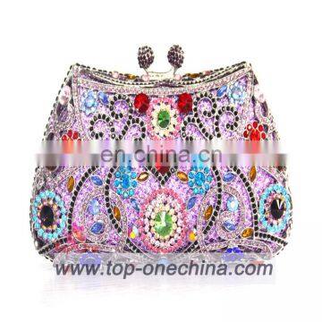 Factory Wholesale High Quality With Stones india clutch bag full of crystal evening bags