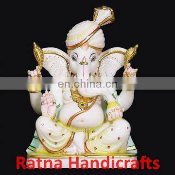 Ganesh Figurine Marble Statue D016