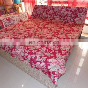 Indian Block Printed Quilt Cover Handmade Cotton Bed Cover Blanket Bedding