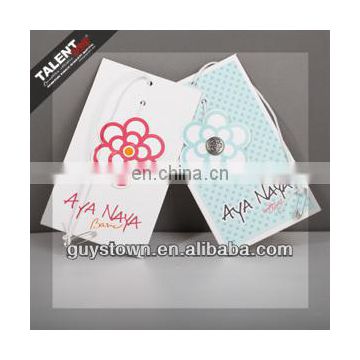 custom fashion paper hangtag for lady garment