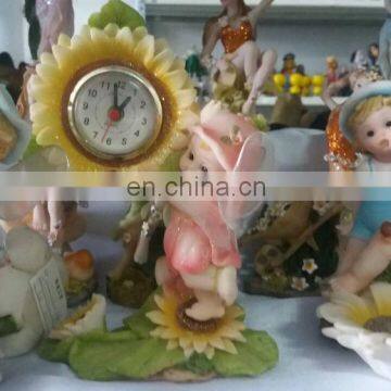 2016 China wholesale custom make polyresin religious statue souvenir,angel digital alarm clock