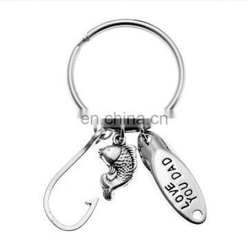 Cheap price Father's Day gift fisherman key chain