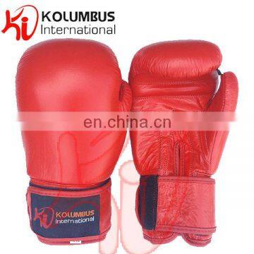 Genuine leather boxing gloves red colour