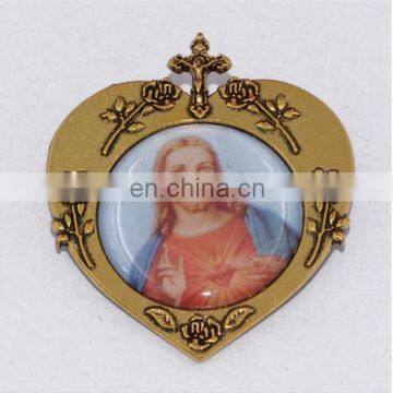 Fashion Metal Label Pin, Heart Shape Religious Lapel Pin photo-6