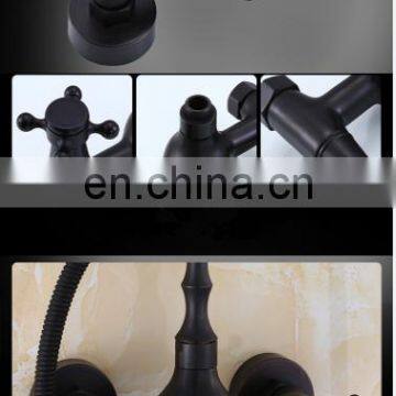 Black Telephone Handheld Rainfall Mixer Shower Set photo-6