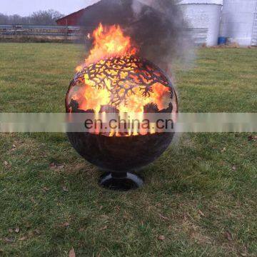 100cm Diameter Wild Animal Cutting Hollow Metal Steel Garden Spheres for Sale