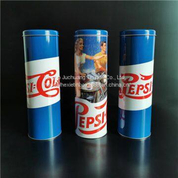 Round Metal Tins Candy Chocolate & Coffee Silk-screen Printing Screw Top Tins