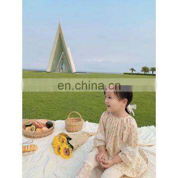 X1053/Toddler Girl Dresses Flower Printed Shirts Custom High Quality Summer Baby Girls Dress photo-5