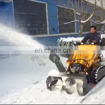 Mini skid steer loader snow blower, snow pusher machines to remove snow