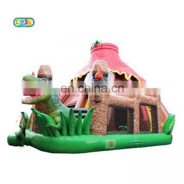 giant huge double lane dry inflatable dinosaur slide for sale