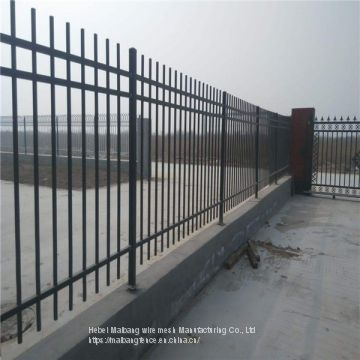 Black Powder Coated Decorative Wrought Iron Fence Galvanized Wrought Iron Garden Fence