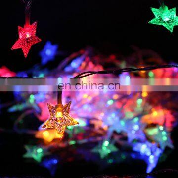 Waterproof Clear LED Star String Lights USB Christmas Holiday White Star Shape String Lights photo-4