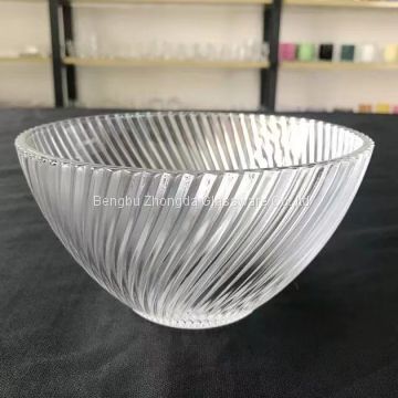 wholesale glass salad and fruit bowl and plate for microwave oven