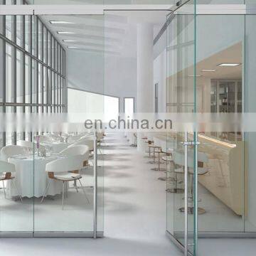 New design Smoothly Frameless Tempered Glass Stacking Sliding Folding Door