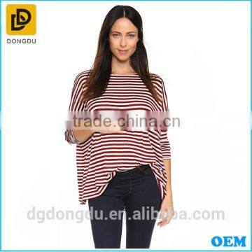 New Fashion Red and White Stripes Long Sleeve T -shirt for Pregnant Women