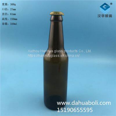 330ml Brown  beer glass bottle directly sold by manufacturer Beverage glass bottle manufacturer