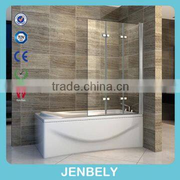 6mm Folding with Square Hinge Bathtub Shower Screen BL-056