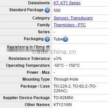 Sensors, Transducers Thermistors - PTC KTY21-6 SENSOR TEMP RESISTIVE TO-92MINI photo-3