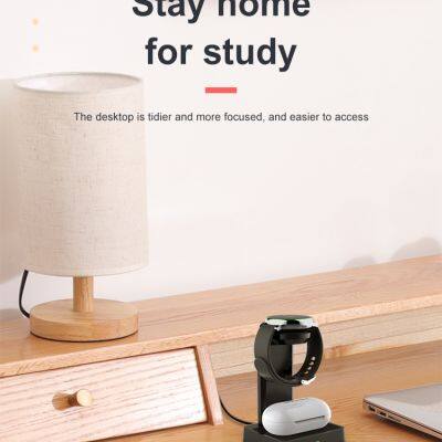 2 in 1 Wireless Charger for Samsung Watch3 Active2 LET Blluetooth Galaxy Buds Fast Charger Stand photo-5