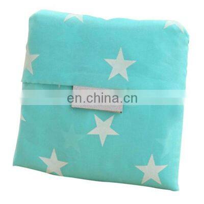 Stripe Foldable Green Shopping Bag Large Nylon Bags Thick Bag Foldable Waterproof Shoulder Handbag Eco-Friendly Reusable photo-3