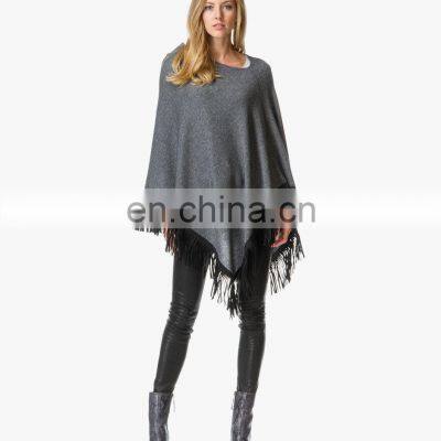 Women Fashion Wool Knitted Poncho Hand Knitted Poncho photo-2