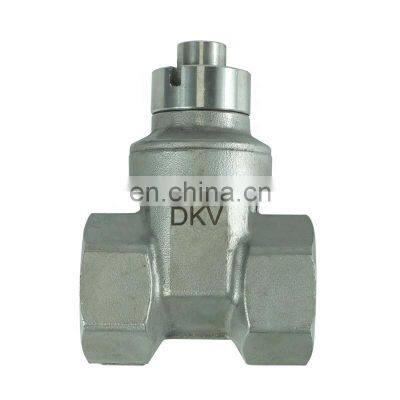 DKV Water Steam Oil 304 201 BSP NPT Stainless Steel Thread Ss 316 Cf8 Screw End Gate Valve photo-2