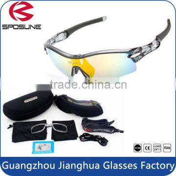 New trendy interhchangle 5 lens sunglasses black frame adjustable temple sun glasses