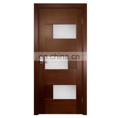 wooden french glass interior room door  slab bathroom wood doors