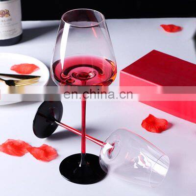 Unique Valentines Restaurant Wholesale Crystal Portable Pink Goblet Wedding Rose Wine Glass photo-4
