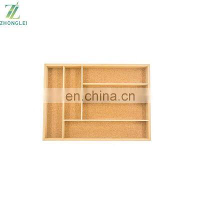 Bamboo Cutlery Tray Kitchen Utensil Silverware Flatware Drawer 6 Compartments Perfect for Kitchen Drawer Organizer
