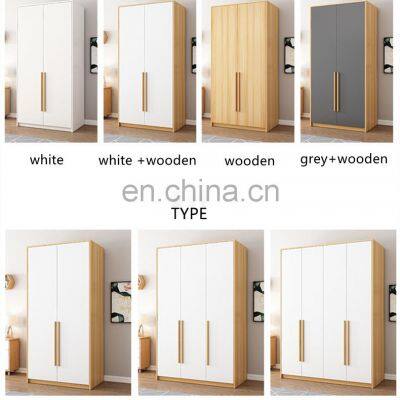 Customized Color Economical Luxury Cheap Bedroom Furniture Wooden Factory Produce Modern Portable Wardrobe for Sell photo-2