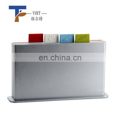 4 Colors Classified Cutting Board Set With ABS Storage Case photo-3
