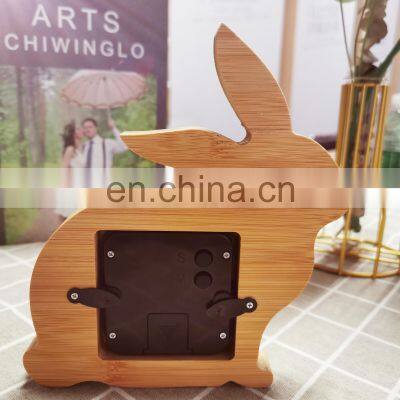 Wholesale Eco Friendly Lovely Animal Rabbit Shape Bedside Digital Alarm Clock For Kids photo-4