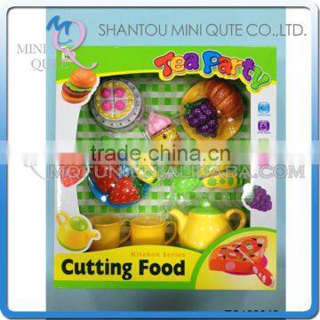 MINI QUTE Pretend Preschool Tea Cutting food fruit Vegetable kitchen play house set learning educational toy NO.ZQ133943