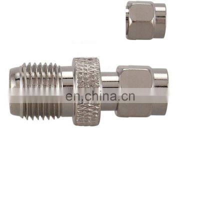 F jack female to sma plug male jack connectors straight adapter connector RF Coax Coaxial Adapter 50ohm Gold plated