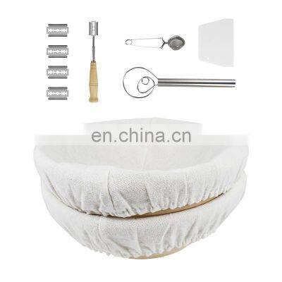 Bread Proofing Basket Set 9 Inch Oval 10 Inch Round Natural Rattan Proofing Baskets For Professional and Home Bakers