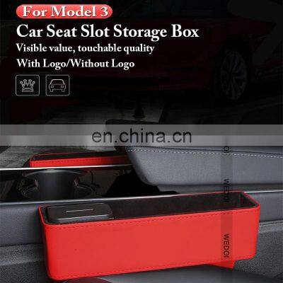 Car Seat Gap Filler Car Seat Slot Storage Box For Tesla Model 3/Y Armrest Storage Box Auto Accessories Pars photo-2