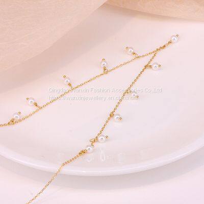 S925 Sterling Silver Design Imitation Pearl Necklace photo-5