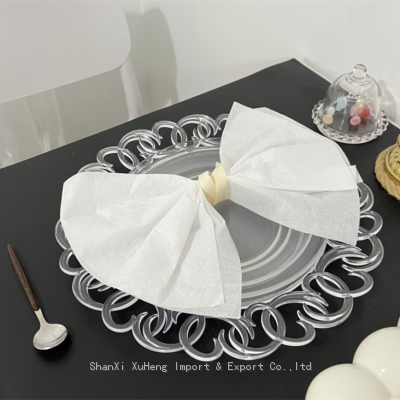 New Arrival Vintage Clear Round Plastic Charger Plates Acrylic Dinner Dishes For Wedding photo-4