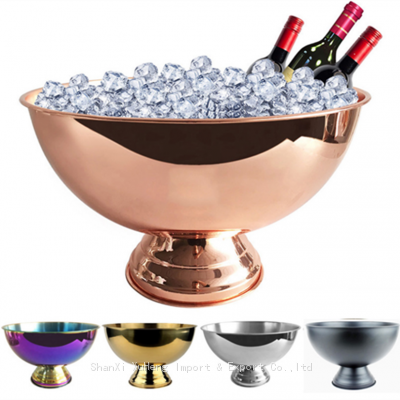 Large Champagne Ice Bowl Stainless Steel Bar Beer Wine Bottle Cooler Party Ice Bucket