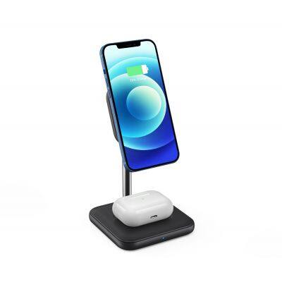 15W new regular model car wireless magnetic portable 2 in 1 fast wireless car charger